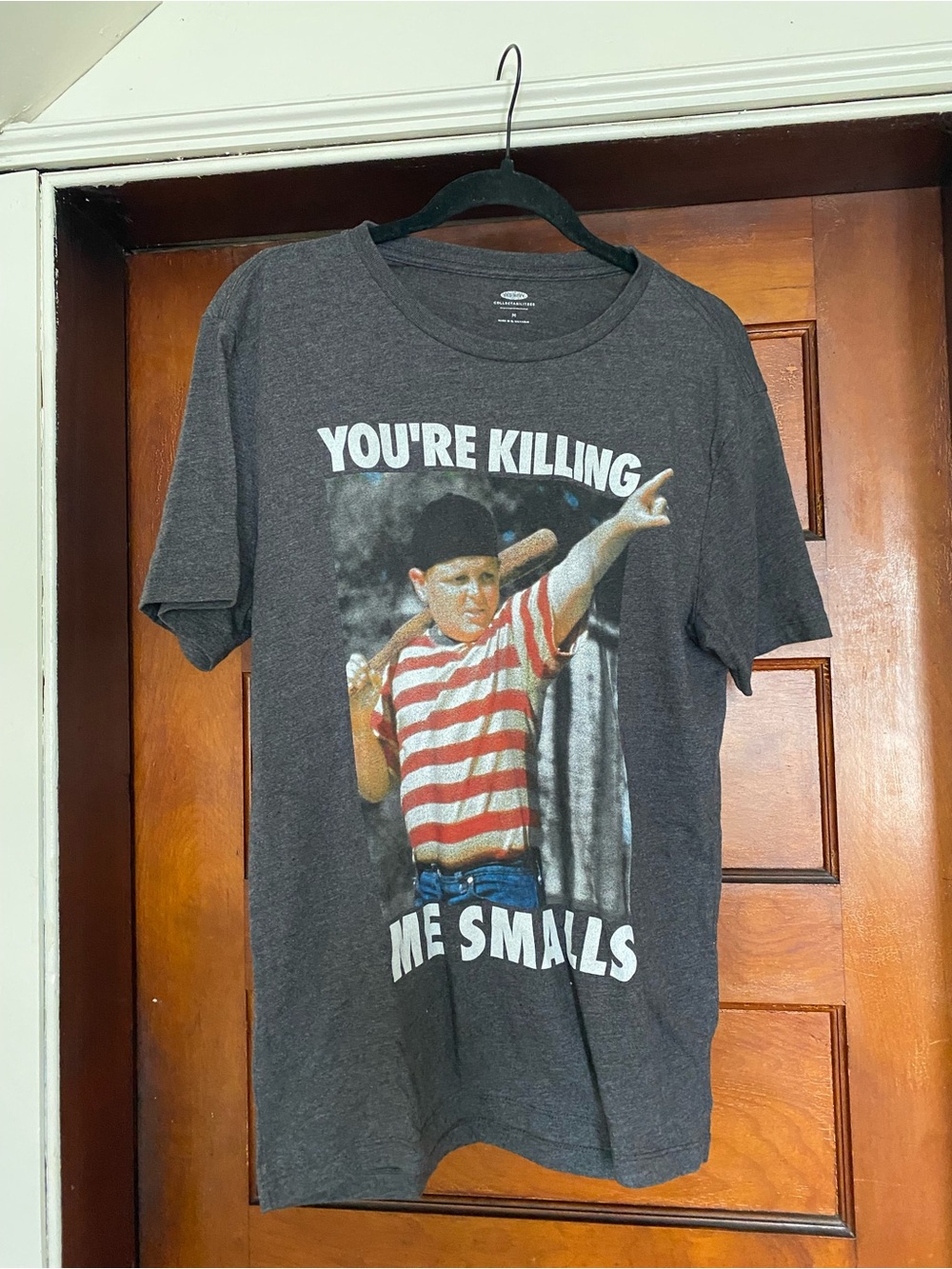 Old Navy Charcoal Sandlot Collectible Graphic Tee with Multi-Color Print